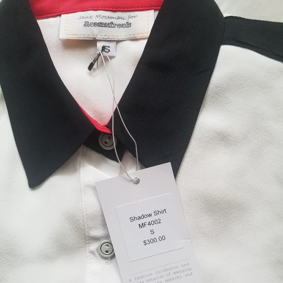 Shadow Shirt, silk button down Top - Picture 1 of 5